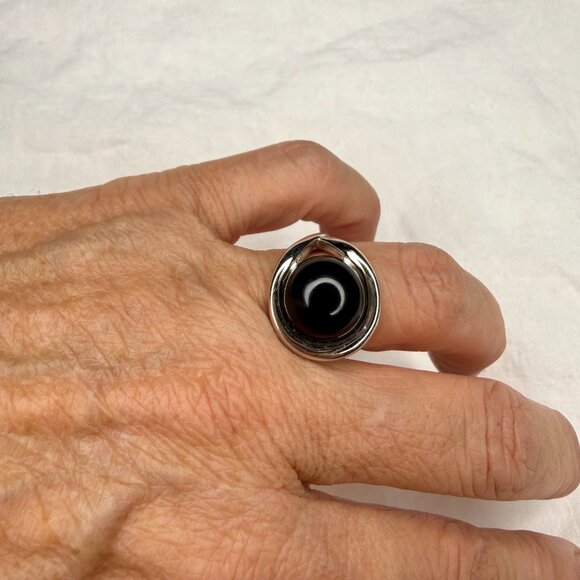 Silpada sterling Silver Black Onyx Ring size 7 - Picture 1 of 3